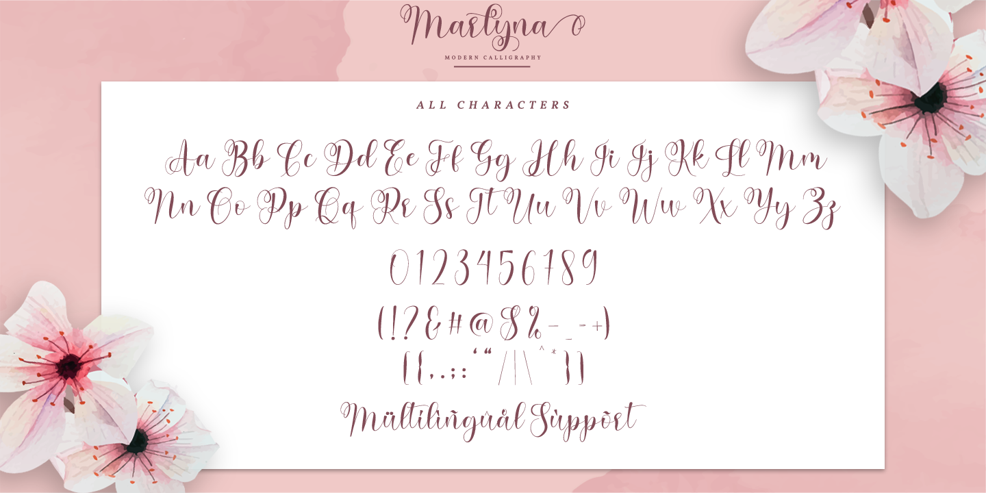 Пример шрифта Marlyna #3